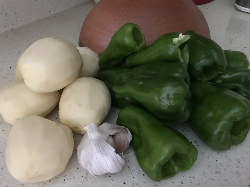 stuffed peppers & potatoes