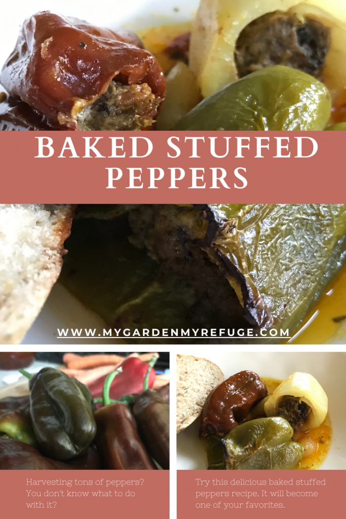 easy stuffed peppers & potatoes fresh from the garden