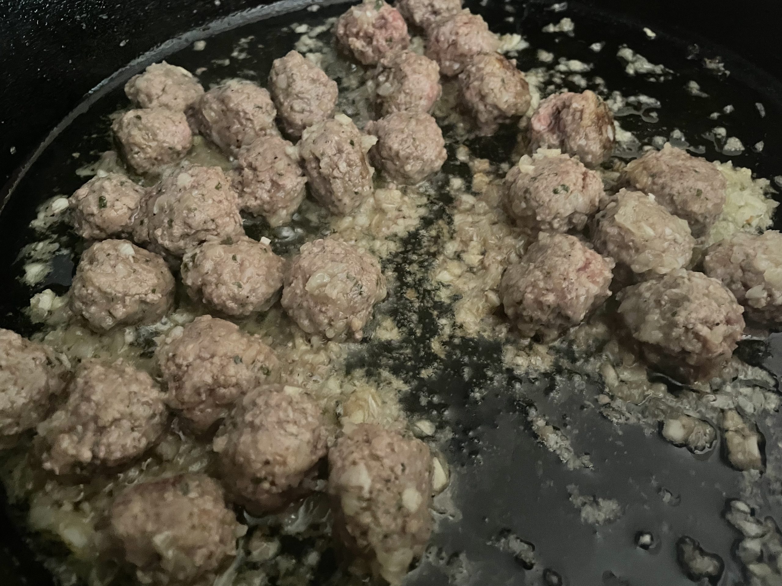 sauté meatballs