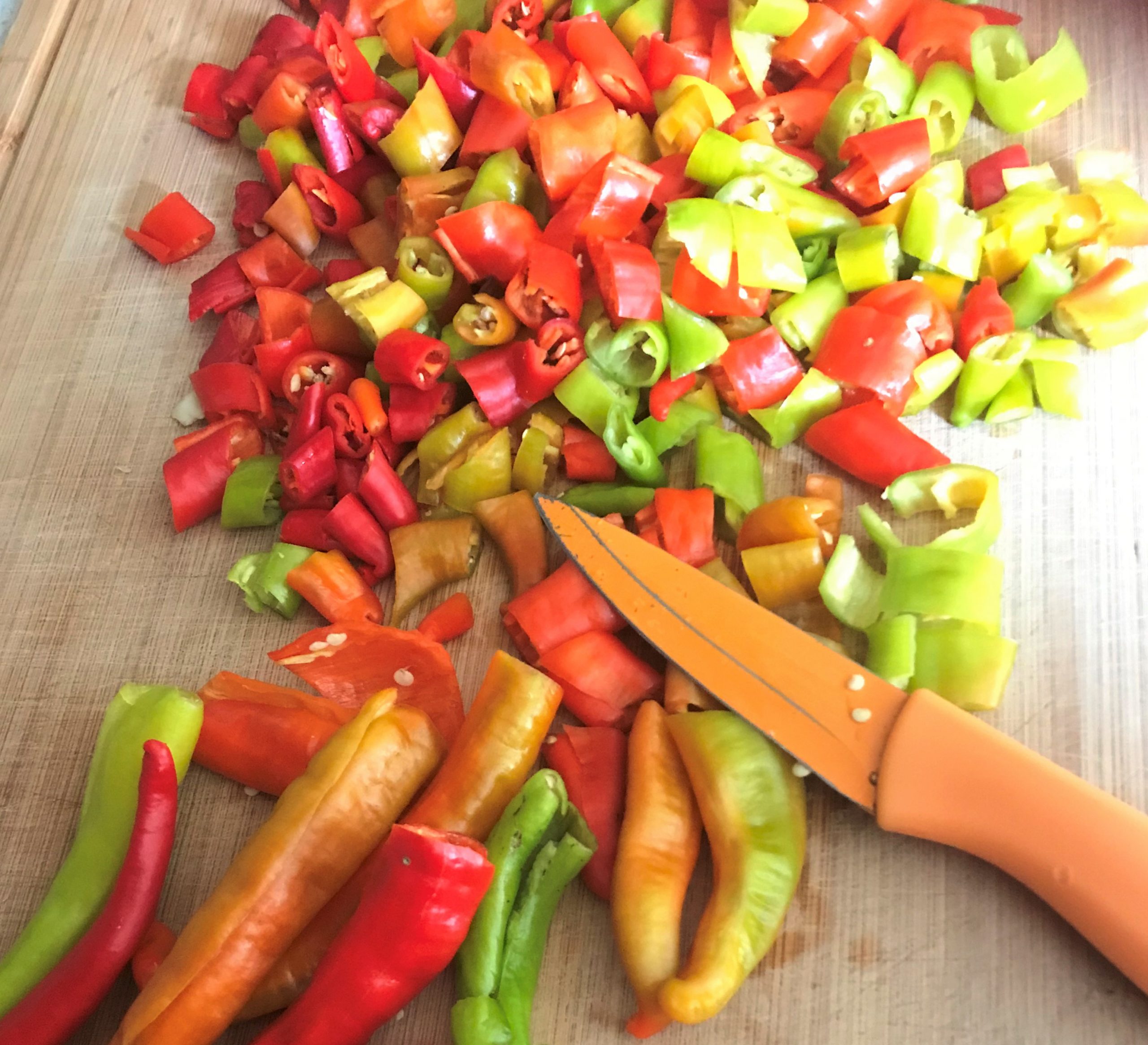 quick pickling sweet peppers